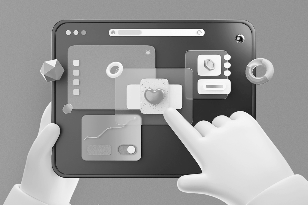 A high-end digital interface showcasing micro interactions UX design — subtle hover states and animated feedback loops that signal brand trust and technical authority.