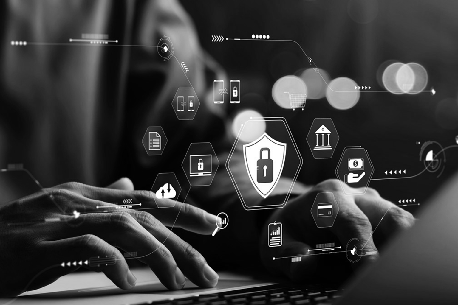 Abstract digital illustration depicting UX security friction — a user navigating excessive login barriers, symbolizing how security theater blocks conversion and growth