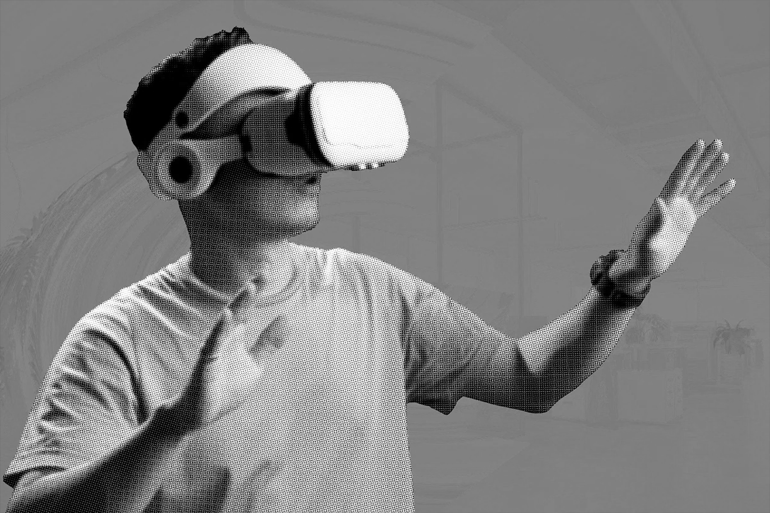 A branded B2B virtual office environment in 2026 — showing a spatial lobby, collaborative meeting rooms, and an interactive case study wing built for enterprise digital agencies
