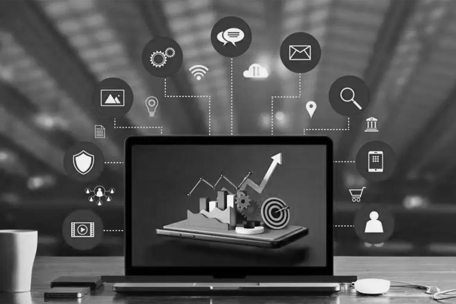 B2B healthcare performance marketing strategy dashboard — advanced demand generation channels including LinkedIn ABM, programmatic intent targeting, and GEO-optimized content for niche medical brands in 2026