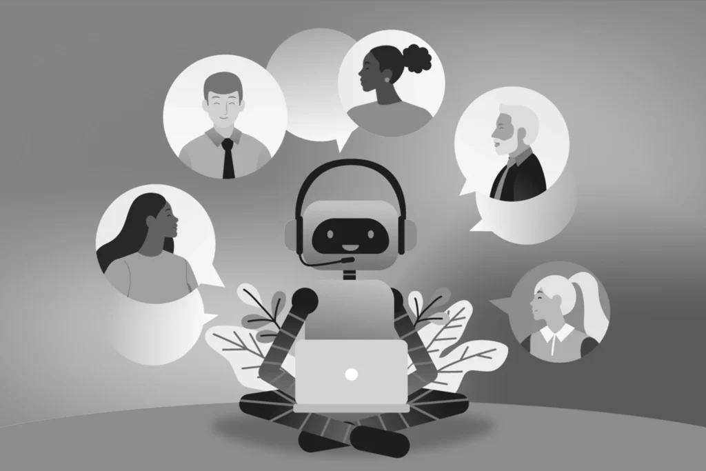 Conversational AI interface booking a B2B demo on a SaaS pricing page at night, showing calendar integration and live chat automation — Webifii