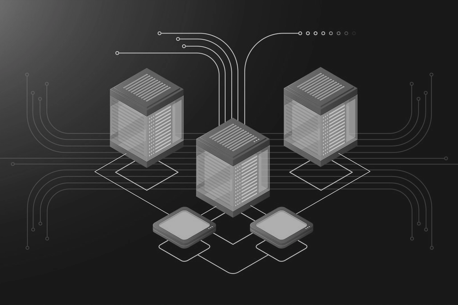 Diagram showing scalable web infrastructure stack with edge delivery, headless CMS, and composable architecture for fast-growing brands